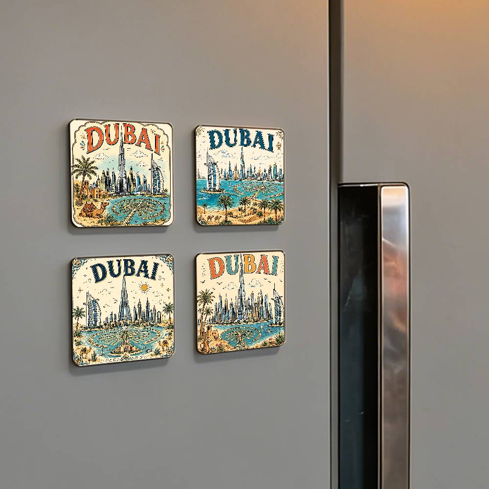 Car Accessories Dubai - Dubai Sanat Estetiği Buzdolabı Magneti Kişiselleştirilmiş