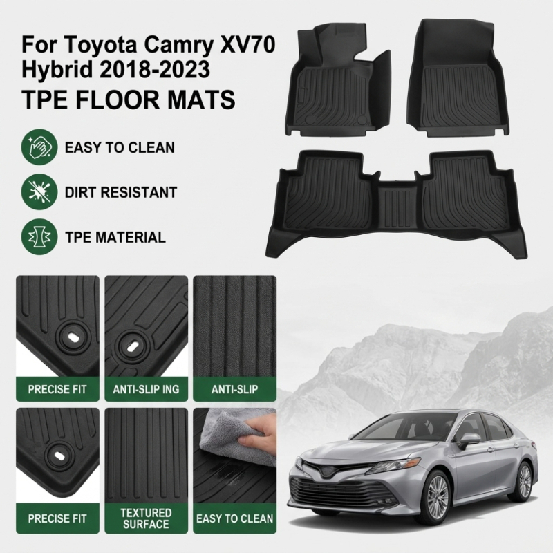 Car Floor Mat Rubber - Toyota Camry XV70 Hybrid 2018-2023 LHD