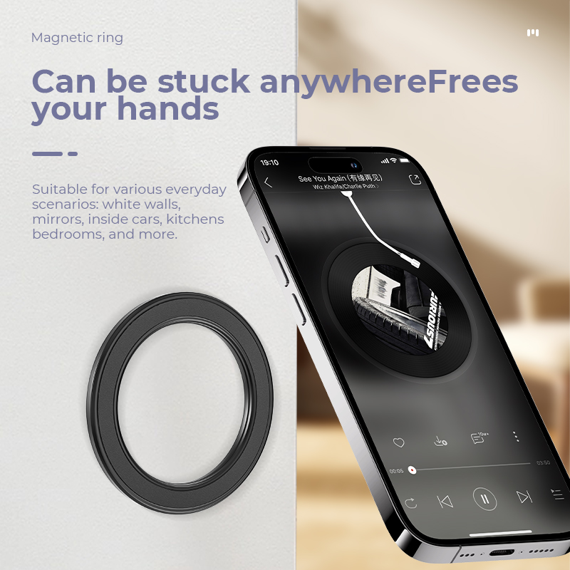 Car Phone Holder Magnetic - Magsafe Güçlü Manyetik Halka Telefon Tutucu