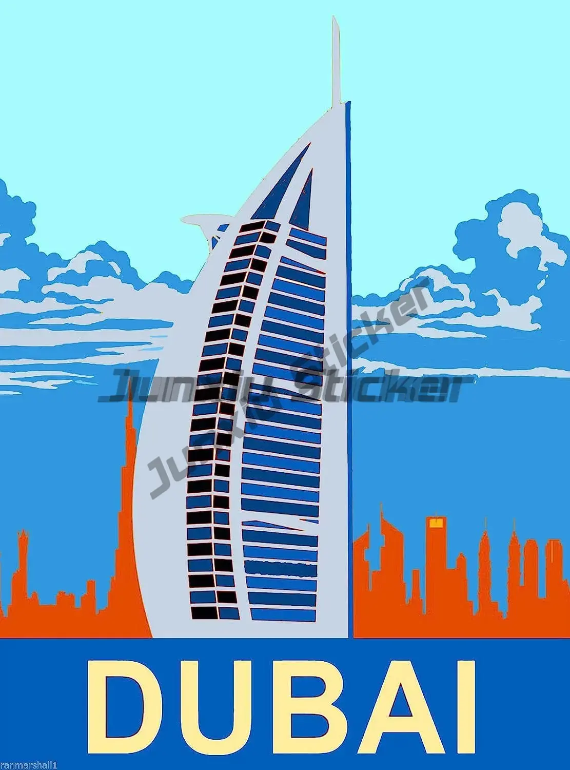 Car Accessories Dubai - BAE Dubai Ulusal Bayrağı Araba Çıkartmaları