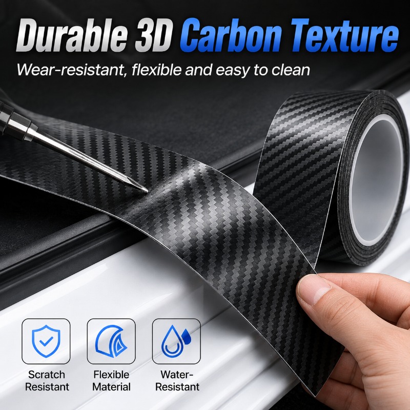 3D Karbon Fiber Desenli Kapı E - Car Door Edge Guard incelemesi ve fiyatı