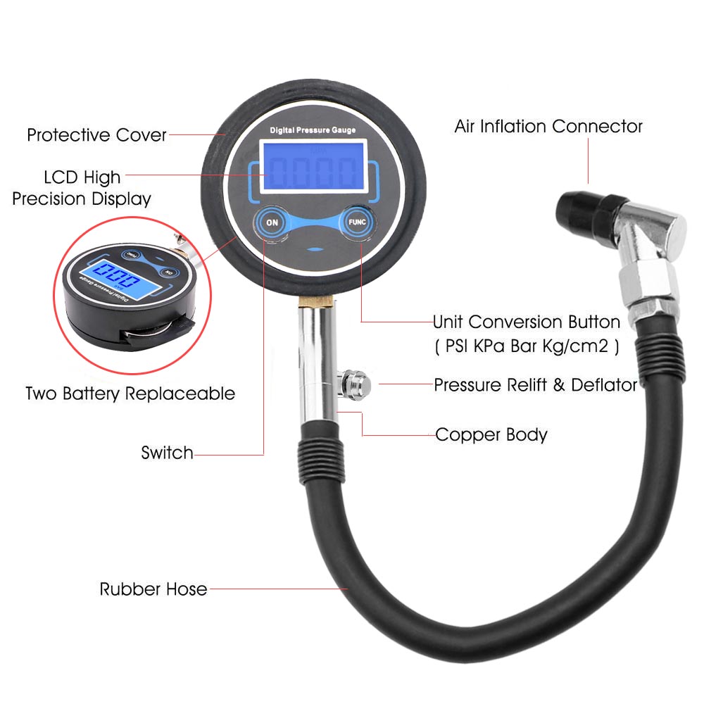 0-200Psi lastik basınç gösterg - Tire Pressure Monitor incelemesi ve fiyatı