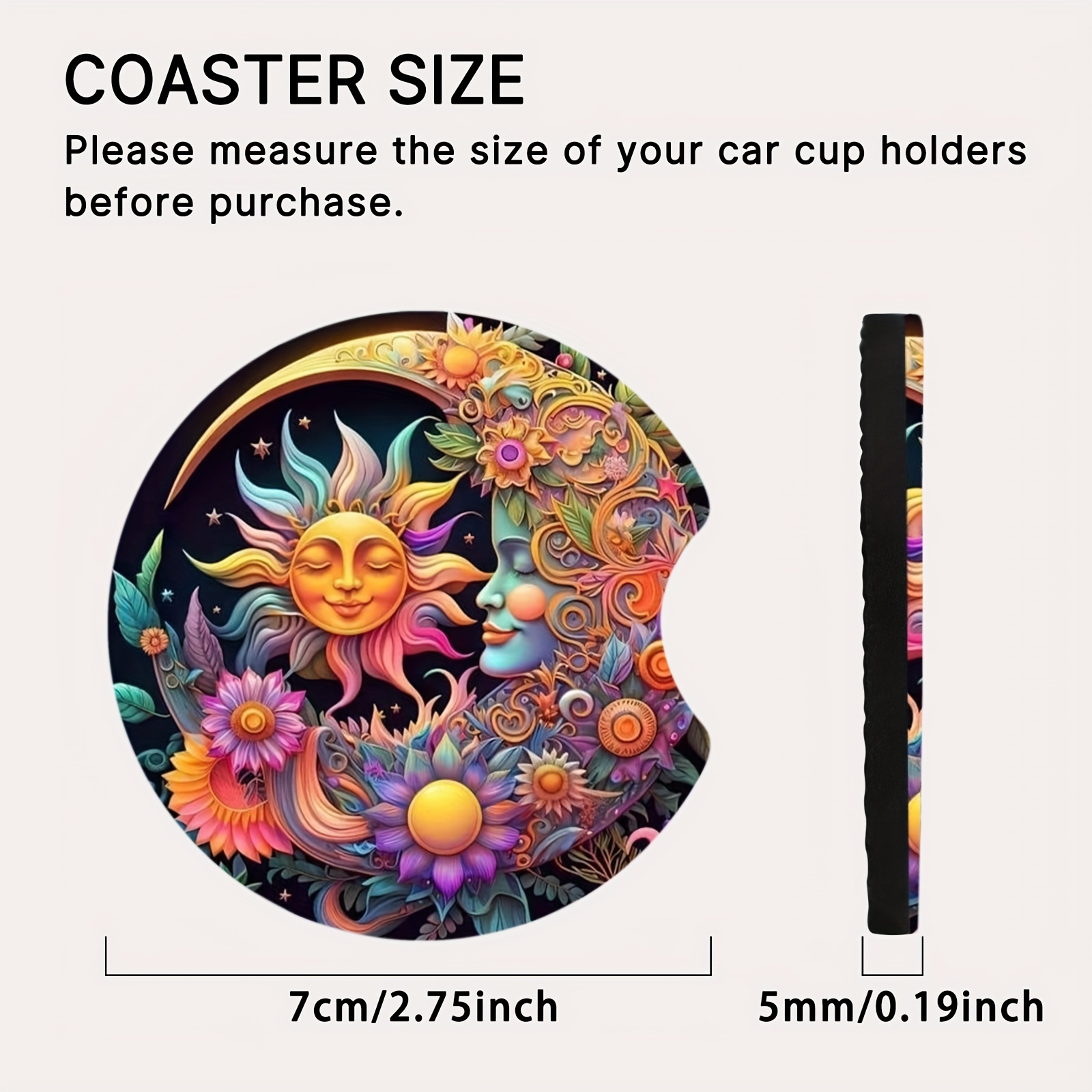 Ay köpük Coaster ile 2 adet re - Car Accessories Useful incelemesi ve fiyatı