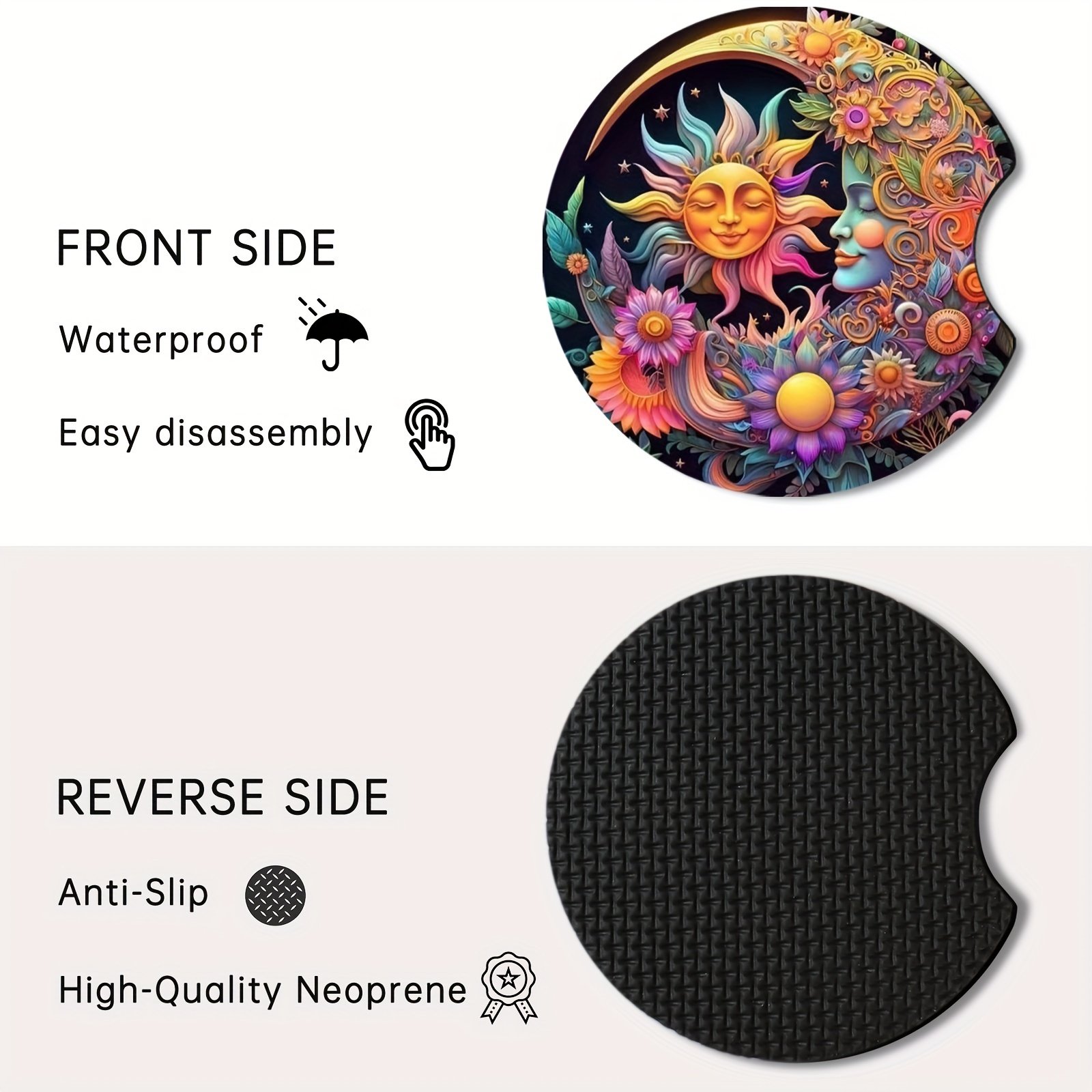 Ay köpük Coaster ile 2 adet re - Car Accessories Useful incelemesi ve fiyatı