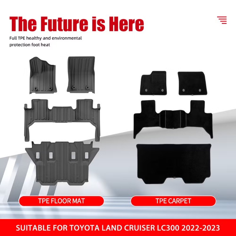 Lüks LC300 2022-2023 İçin Arka - Car Floor Mat Rubber incelemesi ve fiyatı