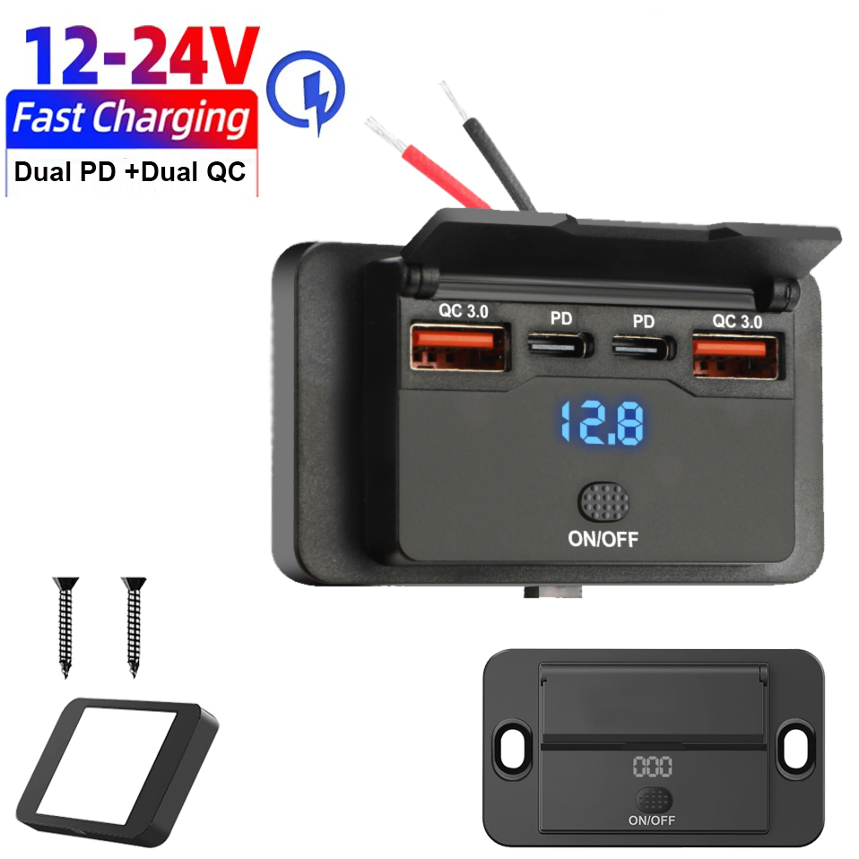 4 Portlu 12/24V USB C Priz Pan - Car Accessories Thailand incelemesi ve fiyatı