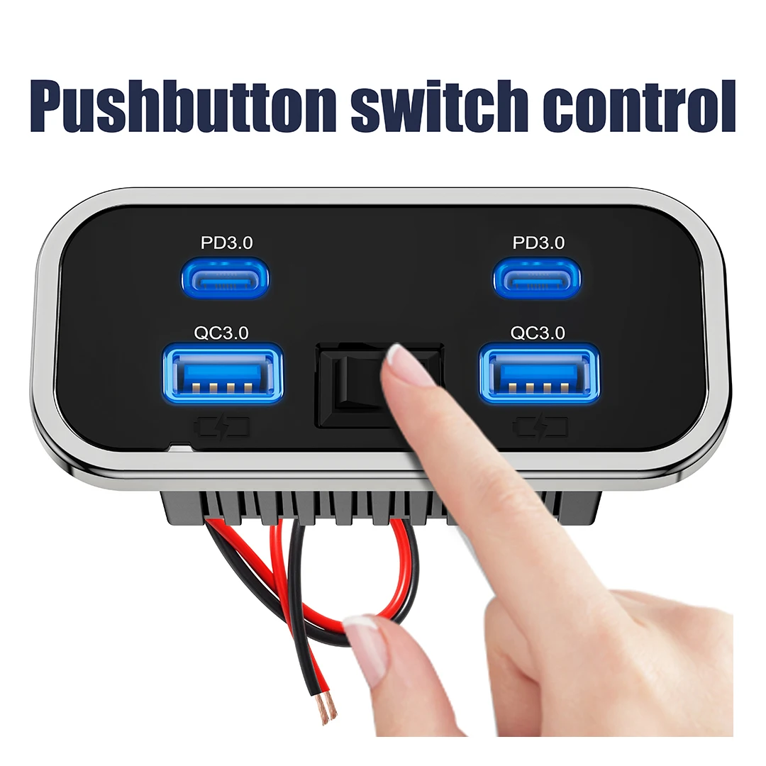 12V-24V 4 Portlu Çift USB PD3. - Car Accessories Thailand incelemesi ve fiyatı
