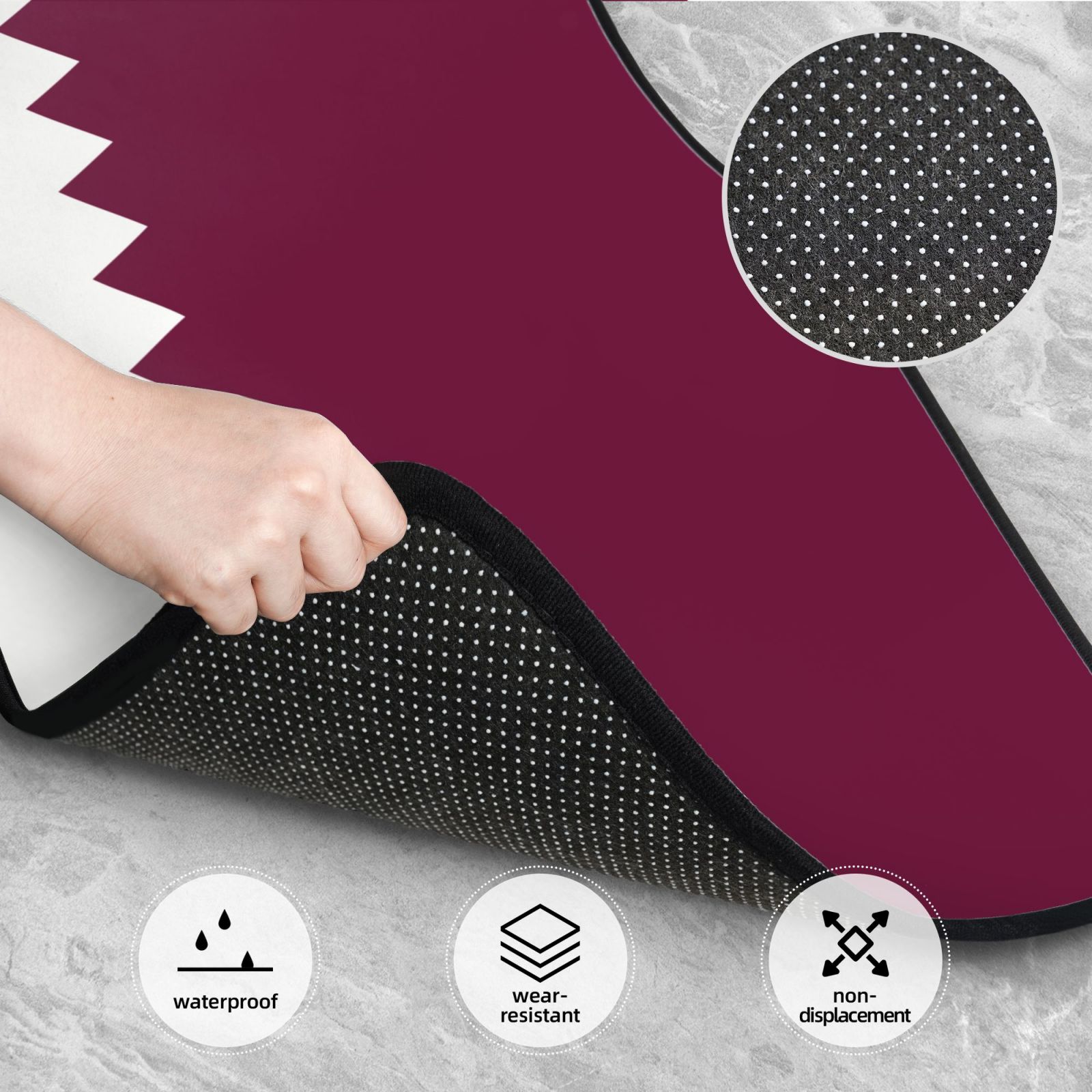 Katar Bayrağı Desenli 4 Parça  - Qatar Car Accessories incelemesi ve fiyatı