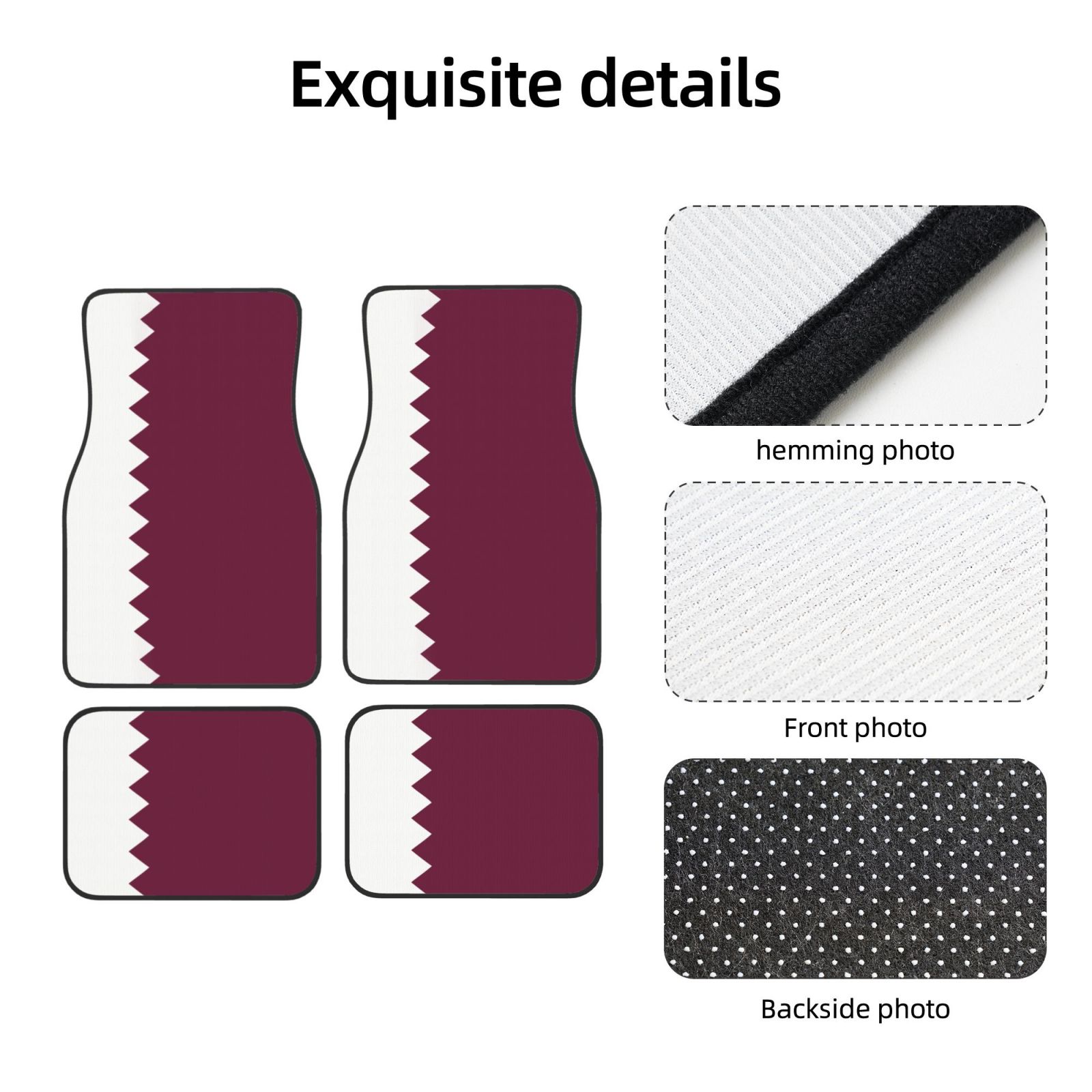 Katar Bayrağı Desenli 4 Parça  - Qatar Car Accessories incelemesi ve fiyatı